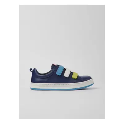 Dark Blue Boys' Leather Camper Sneakers - Boys