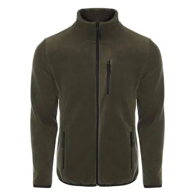 24601 Dewberry Pocket Outdoor Full Zipper Fleece Jacket-DARK KHAKI