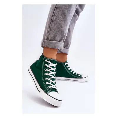 Women's Classic High Sneakers Green Remos