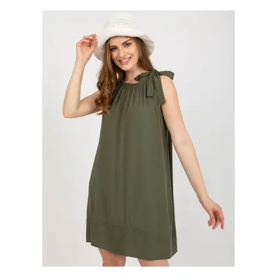 Khaki viscose summer dress OCH BELLA