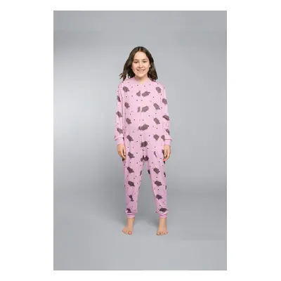 Pumba Children's Jumpsuit with Long Sleeves, Long Pants - Wild Pink