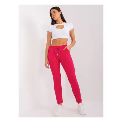 Fuchsia sweatpants with pockets