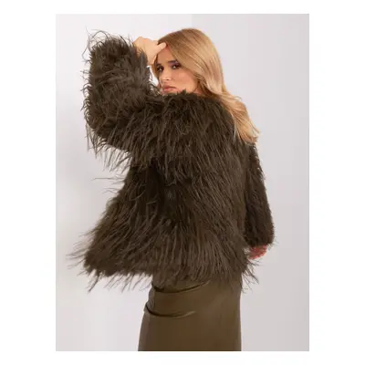 Off-season jacket lined with khaki fur