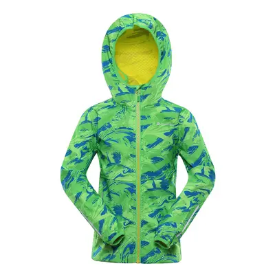 Children's softshell jacket with membrane ALPINE PRO LANCO neon green