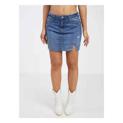 Blue Denim Skirt Noisy May April - Women