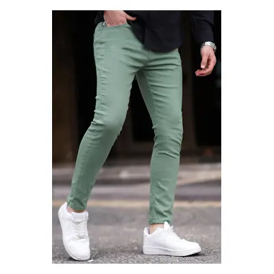 Madmext Men's Green Canvas Slim Fit Pants