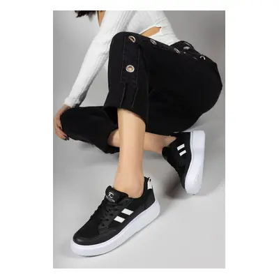 Riccon Black and White Women's Sneakers