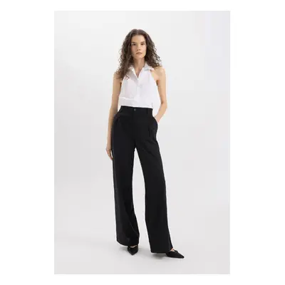 DEFACTO Wide Leg Pocket High Waist Wide Leg Long Trousers