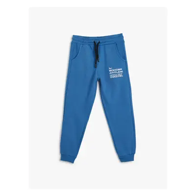 Koton Color Block Slogan Printed Jogger Sweatpants