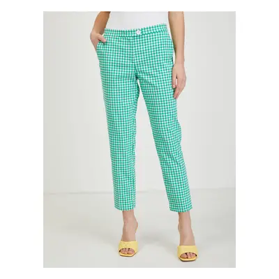 Light green ladies plaid trousers ORSAY - Ladies