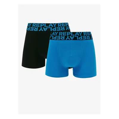 Set of two men's boxers in black and blue Replay - Men