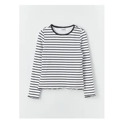 LC Waikiki Crew Neck Striped Long Sleeve Girl's T-Shirt