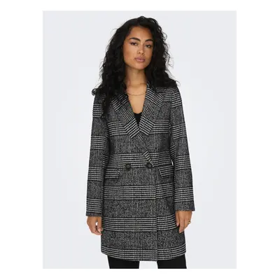 Black coat for women with mixed wool ONLY New Selena - Ladies