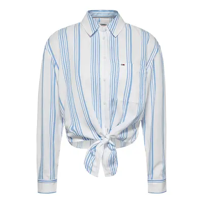 Tommy Jeans Shirt - TJW FRONT TIE STRIPE SHIRT blue