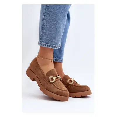 Women's loafers with Camel Railenes décor