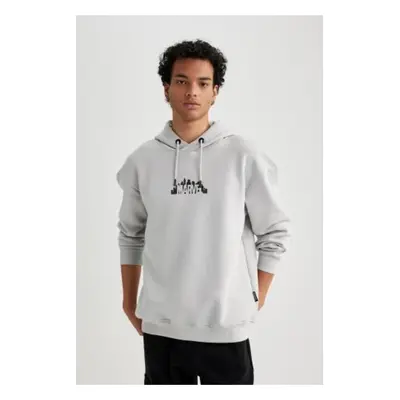 DEFACTO Marvel Logo Only Boxy Fit Hooded Sweatshirt