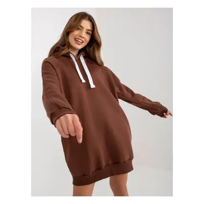 Women's long sweatshirt - brown