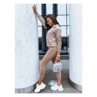 Beige women's velour set SO COMFY Dstreet