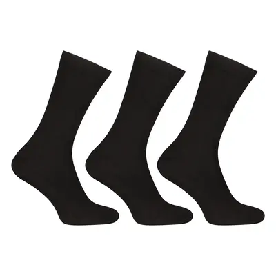 3PACK Nedeto high bamboo black socks