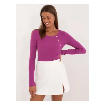 Purple classic women's sweater