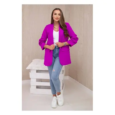 Elegant blazer with lapels purple