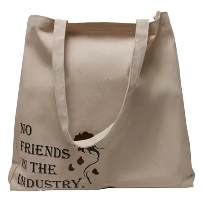 No Friends oversize canvas bag in white