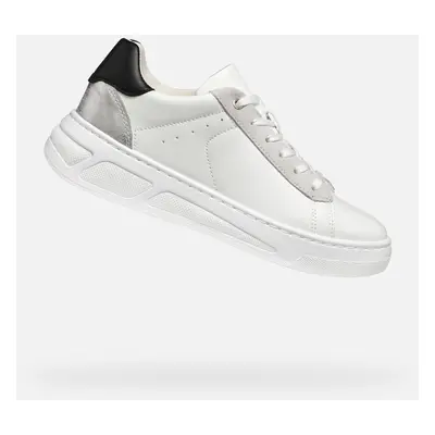 White women's sneakers Geox Ljuba - Women's