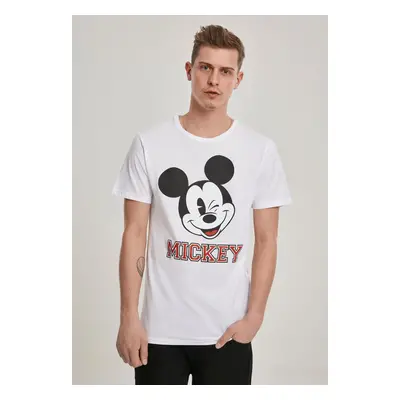 White Mickey College T-shirt