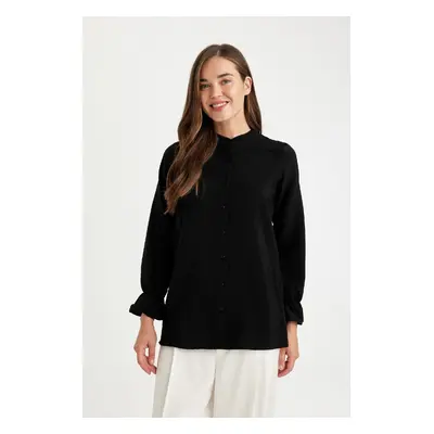 DEFACTO Regular Fit Basic Plain Long Sleeve Shirt