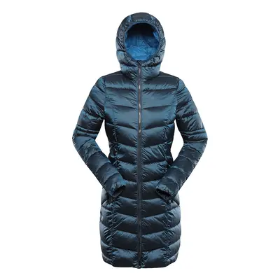 Long women's ultralight coat ALPINE PRO OREFA mykonos blue