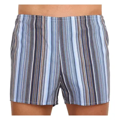 Classic men's boxer shorts Foltýn blue with oversized stripes