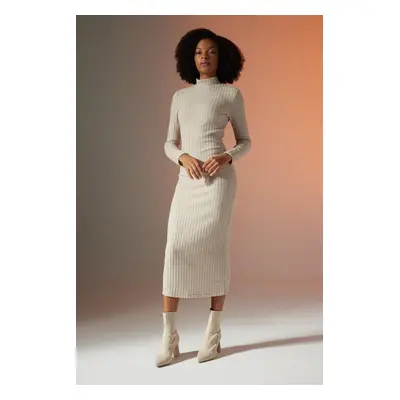 DEFACTO Bodycon Half Turtleneck Long Sleeve Maxi Dress