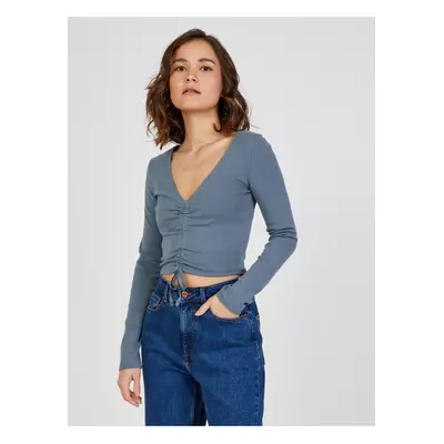 Blue Women Cropped T-Shirt TALLY WEiJL - Women