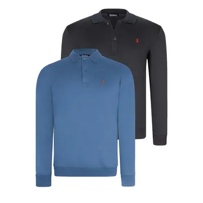 DOUBLE SET V4007 DEWBERRY MEN'S SWEATSHIRT-NAVY-INDIGO