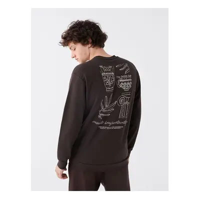 LC Waikiki Lcw Men's Crew Neck Long Sleeve Printed Sweatshirt