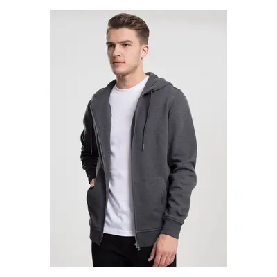 Basic Zipper Hoody Charcoal