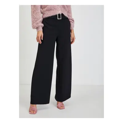 Black Women's Wide Trousers with Belt ORSAY - Women