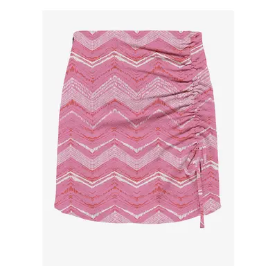 Pink Women Patterned Mini Skirt ONLY Nova - Women