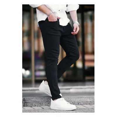 Madmext Black Lycra Skinny Fit Men's Jeans