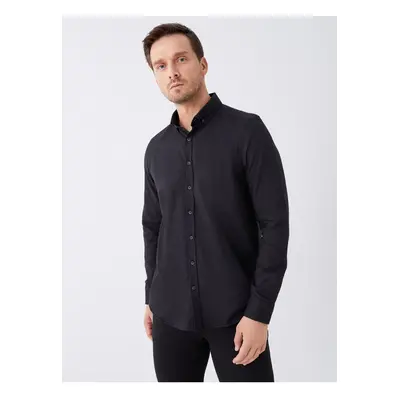 LC Waikiki Slim Fit Long Sleeve Gabardine Men's Shirt