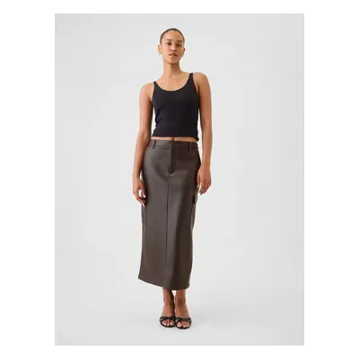 GAP Faux leather midi skirt Utility - Women's