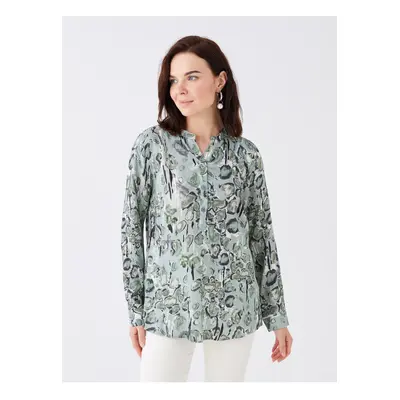 LC Waikiki Loose Collar Patterned Long Sleeve Women's Blouse