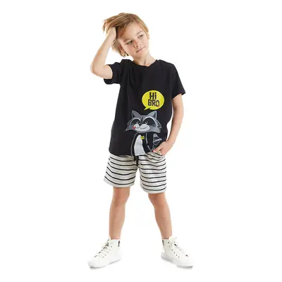 Denokids Raccoon Boy's T-shirt Shorts Set