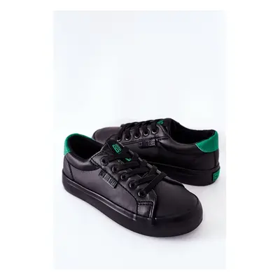 Children's Leather Sneakers BIG STAR DD374147 Black