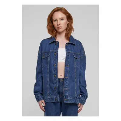 Women's oversized denim jacket from the 90s - navy blue