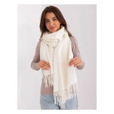 Solid color women's scarf Ecru