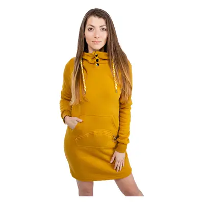 Women's Sweatshirt Dress GLANO - ochre