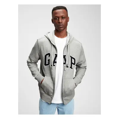 Grey men's sweatshirt GAP Logo arch hoodie