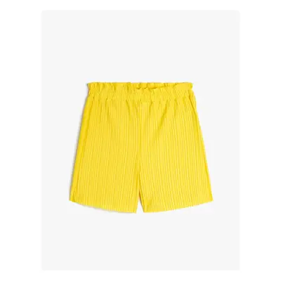 Koton Shorts Pleated, Elastic Waist, Comfortable Cut