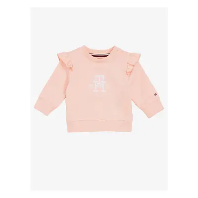 Pink Girly Sweatshirt with Ruffles Tommy Hilfiger - Girls